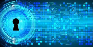 Soyut yüksek hızlı dijital internet bağlantısı tasarımı, siber güvenlik kavramı arka planı