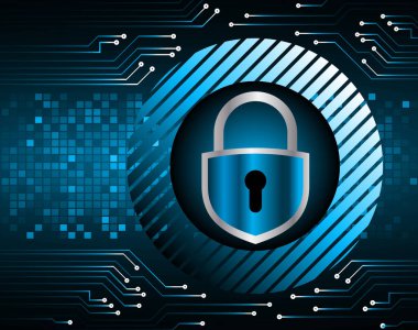 Soyut yüksek hızlı dijital internet bağlantısı tasarımı, siber güvenlik kavramı arka planı