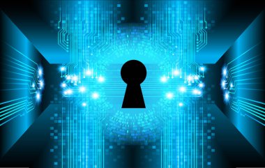 Soyut yüksek hızlı dijital internet bağlantısı tasarımı, siber güvenlik kavramı arka planı