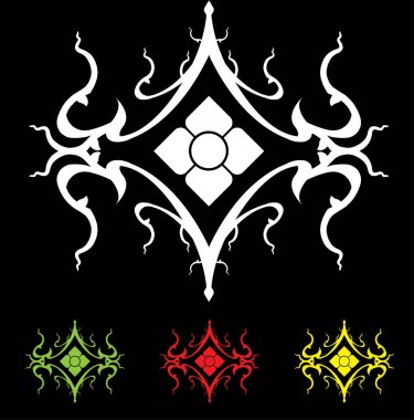 Tayland sanat dekorasyonu unsuru. Vektör illüstrasyonu