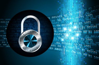 Soyut yüksek hızlı dijital internet bağlantısı tasarımı, siber güvenlik kavramı arka planı