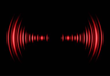 Ses dalgaları salınıyor karanlık ışık