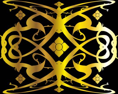 Tayland sanat dekorasyonu unsuru. Vektör illüstrasyonu