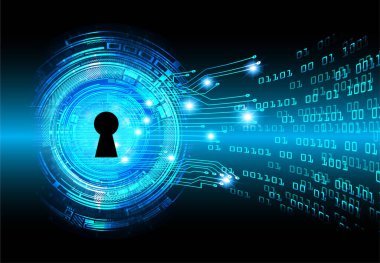 Soyut yüksek hızlı dijital internet bağlantısı tasarımı, siber güvenlik kavramı arka planı