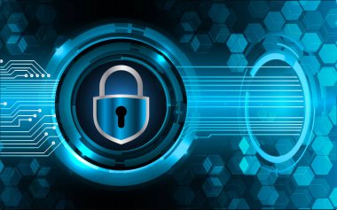 Soyut yüksek hızlı dijital internet bağlantısı tasarımı, siber güvenlik kavramı arka planı