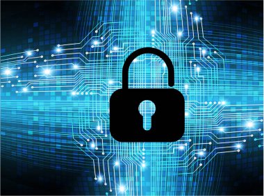 Soyut yüksek hızlı dijital internet bağlantısı tasarımı, siber güvenlik kavramı arka planı