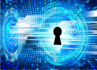 Soyut yüksek hızlı dijital internet bağlantısı tasarımı, siber güvenlik kavramı arka planı