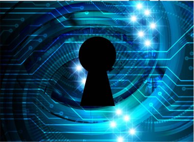 Soyut yüksek hızlı dijital internet bağlantısı tasarımı, siber güvenlik kavramı arka planı