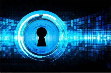 Soyut yüksek hızlı dijital internet bağlantısı tasarımı, siber güvenlik kavramı arka planı