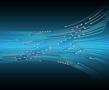 Mavi siber devre gelecekteki teknoloji konsepti