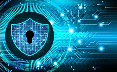 Soyut yüksek hızlı dijital internet bağlantısı tasarımı, siber güvenlik kavramı arka planı