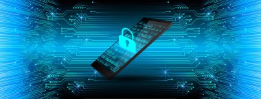 Soyut yüksek hızlı dijital internet bağlantısı tasarımı, siber güvenlik kavramı arka planı