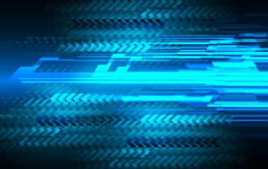 Mavi siber devre gelecekteki teknoloji konsepti