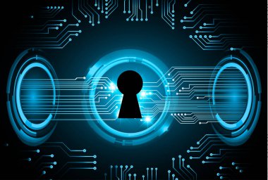 Soyut yüksek hızlı dijital internet bağlantısı tasarımı, siber güvenlik kavramı arka planı