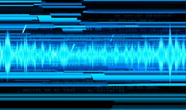 Mavi siber devre gelecekteki teknoloji konsepti