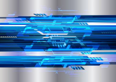 Mavi siber devre gelecekteki teknoloji konsepti