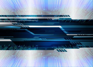 Mavi siber devre gelecekteki teknoloji konsepti