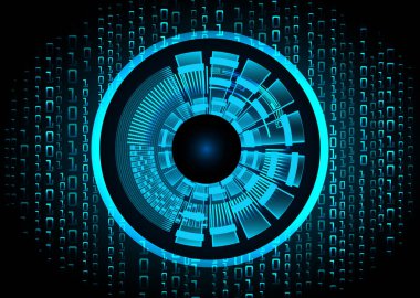 Siber güvenlik kavramı arka plan, dijital soyut vektör çizimi tasarımı