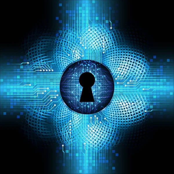 anahtar deliğine sahip siber güvenlik kavramı, soyut yüksek hızlı dijital internet bağlantı tasarımı