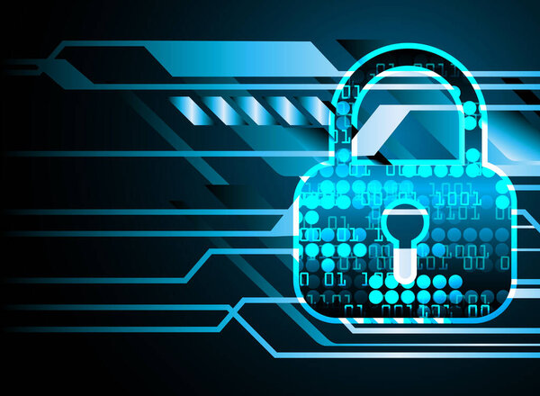 Фон концепции кибербезопасности, абстрактный дизайн высокоскоростного цифрового интернет-соединения