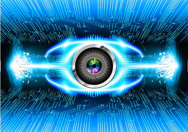 Security Cyber Concept Background Eye Abstract High Speed Digital Internet — Stock Vector