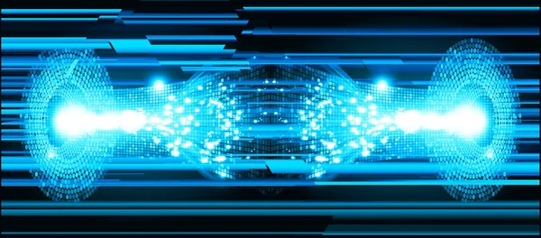 Cyber Circuit Bleu Future Technologie Concept Arrière Plan — Image vectorielle