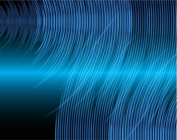 Sound Waves Oscillating Dark Light — Stock Vector