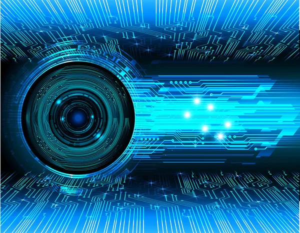 Teknoloji bilimi konsepti göz dijital bağlantısı ve soyut arka planda ikili hi teknolojisi