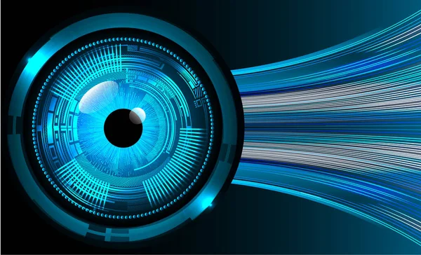 Mavi göz siber devre gelecekteki teknoloji konsepti
