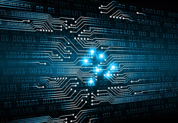 Mavi siber devre gelecekteki teknoloji konsepti