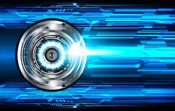Mavi göz siber devre gelecekteki teknoloji konsepti