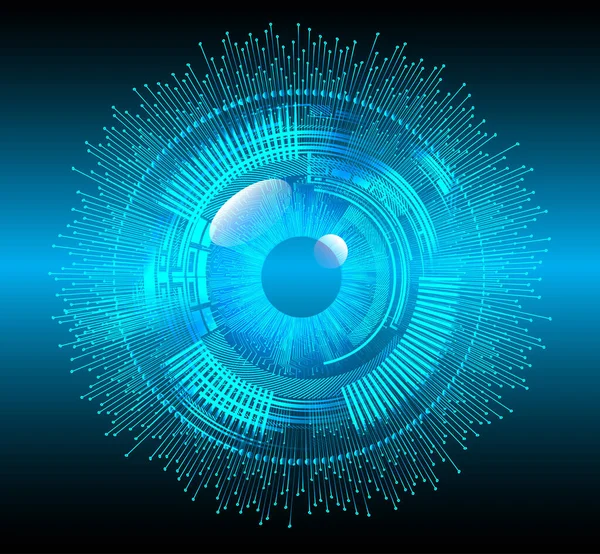 Mavi göz siber devre gelecekteki teknoloji konsepti