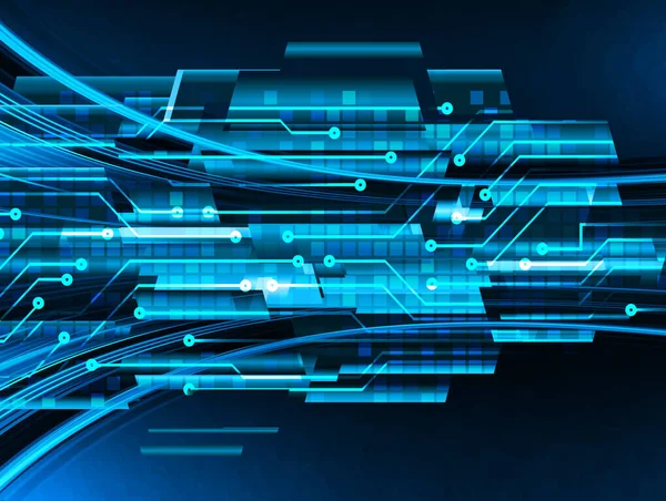 Mavi siber devre gelecekteki teknoloji konsepti
