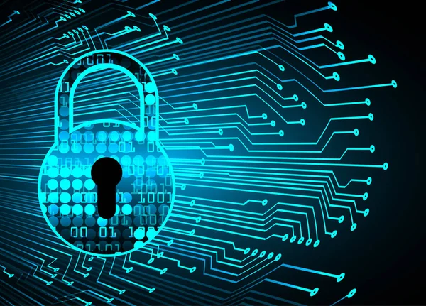 Siber Güvenlik Konsepti. Sayısal Arkaplanda Kapatılmış Asma Kilit 