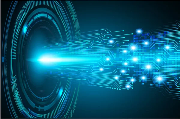 Mavi göz siber devre gelecekteki teknoloji konsepti