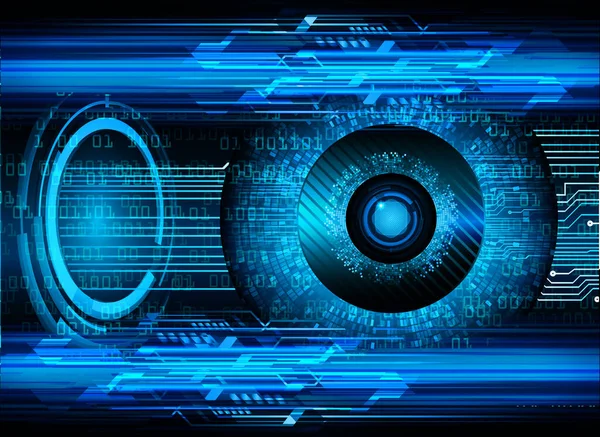 Mavi göz siber devre gelecekteki teknoloji konsepti