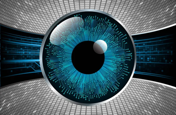 Mavi göz siber devre gelecekteki teknoloji konsepti