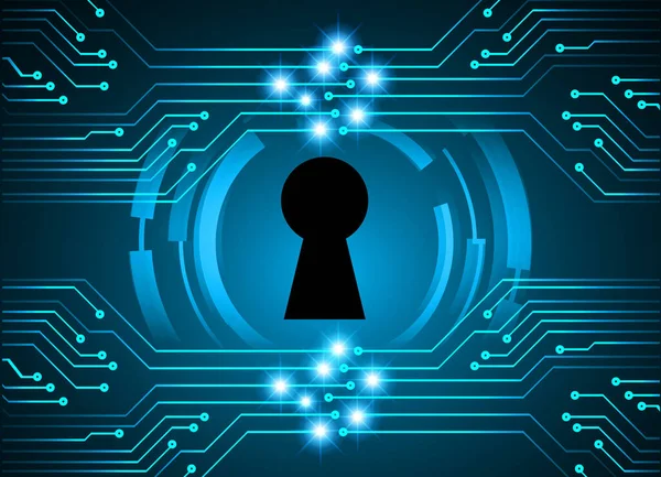 anahtar deliğine sahip siber güvenlik kavramı, soyut yüksek hızlı dijital internet bağlantı tasarımı