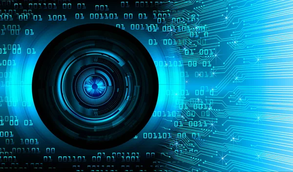 Mavi göz siber devre gelecekteki teknoloji konsepti