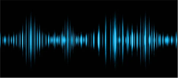 ダークブルーの光を振動する音波 — ストックベクタ