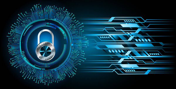 Фон концепции кибербезопасности с замком, абстрактный дизайн высокоскоростного цифрового доступа в Интернет