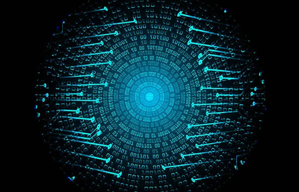 Blue Eye Cyber Circuit Toekomstige Technologie Concept Achtergrond — Stockvector