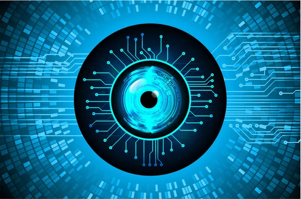 Mavi göz siber devre gelecekteki teknoloji konsepti