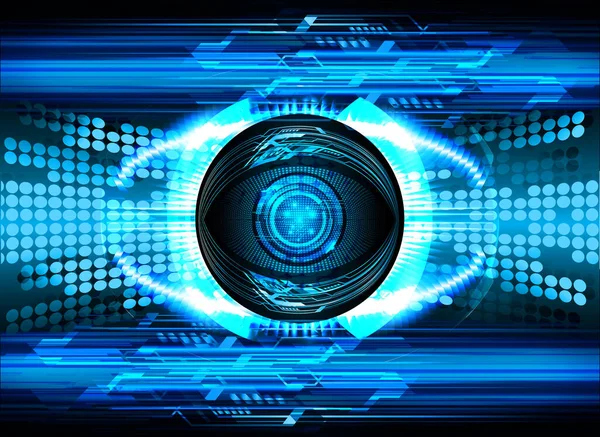 Mavi göz siber devre gelecekteki teknoloji konsepti