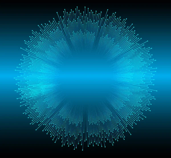 Circuito Cibernético Azul Futuro Fundo Conceito Tecnologia —  Vetores de Stock