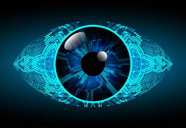 Tło Koncepcji Bezpieczeństwa Cybernetycznego Okiem Abstrakcyjny Projekt Szybkiego Połączenia Internetowego — Wektor stockowy