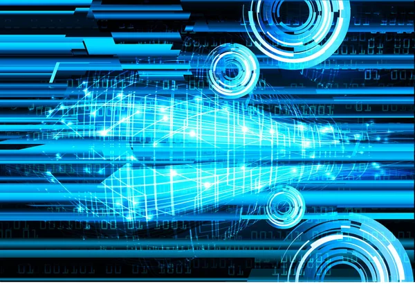 Mavi siber devre gelecekteki teknoloji konsepti