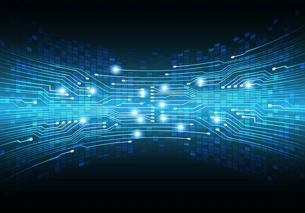 Mavi siber devre gelecekteki teknoloji konsepti