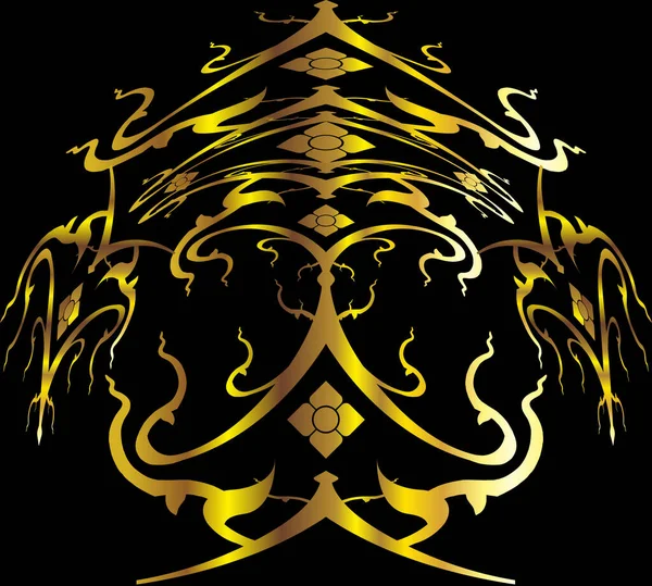 Tayland sanat dekorasyonu unsuru. Vektör illüstrasyonu