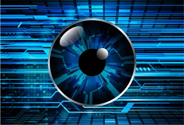 Mavi göz siber devre gelecekteki teknoloji konsepti